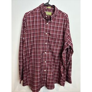 Orvis Plaid Button Down Shirt Cotton Long Sleeve Casual Size Large